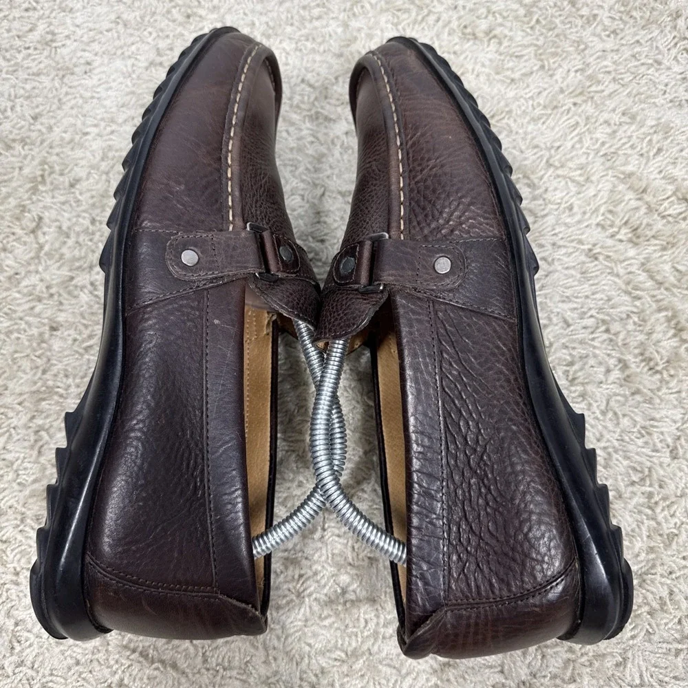 Johnston & Murphy Cort Bit Brown leather Slip On Driving Loafer Moccasin Sz 9.5M